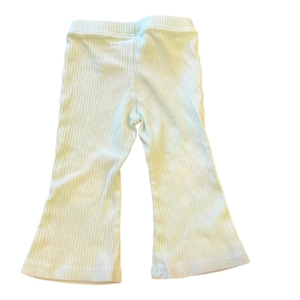 Jumping Beans light mint waffle knitted wide leg pull-on leggings Girl 12 M